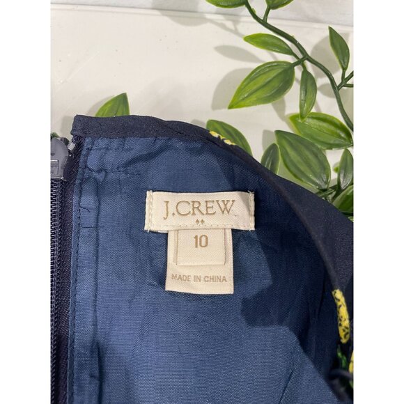 J.Crew Womens Pineapple Print Navy Dress Adjustable Straps Size 10 - Picture 9 of 16